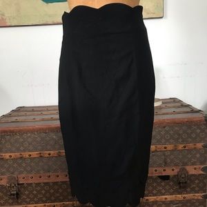 Catherine Malandrino scalloped edge pencil skirt